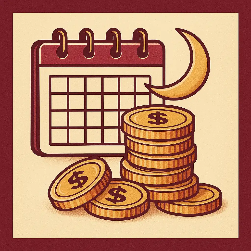 Stack of gold coins beside a calendar representing a weekly reload bonus